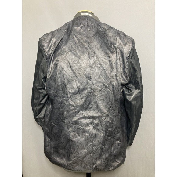 Chaps Mens Sport Coat Blazer Suit Jacket 46R 50" Gray 2 Button Mint - Picture 9 of 12